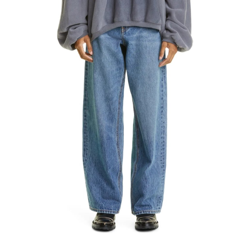 Alexander Wang wide-leg jeans in medium indigo